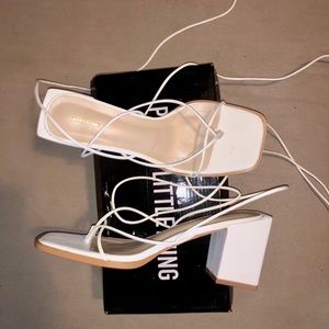 Pretty little thing block heel strappy sandals